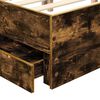 vidaXL Struttura del letto con cassetto Rovere fum&eacute; 180 x 200 cm