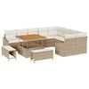 vidaXL Set Divano da Giardino 12 pz 7-Numero di posti Beige