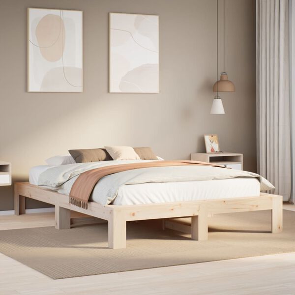 vidaXL Letto senza Materasso 150x200 cm in Legno Massello di Pino