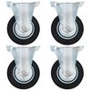 vidaXL Rotelle Fisse 4 pz 100 mm