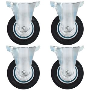 vidaXL Rotelle Fisse 4 pz 100 mm