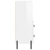vidaXL Credenza Bianco Lucido 34,5x34x90 cm in Legno Multistrato
