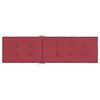 vidaXL Cuscino per Sdraio Rosso Vino (75+105)x50x4 cm