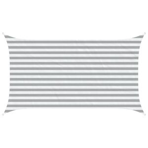 vidaXL Vela da ombra solare Grigio chiaro e bianco 3,5 x 2 m