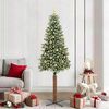 vidaXL Albero di Natale snodato con 300 LED con supporto Verde 210 cm
