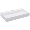 vidaXL Lavandino 80x46x11 cm Blocco in Marmo/Minerale Bianco