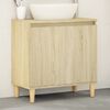 vidaXL Mobile Lavabo Rovere Sonoma 58x33x60 cm in Legno Multistrato