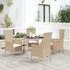 vidaXL Set da Pranzo da Giardino 5 pz con Cuscini Beige in Polyrattan