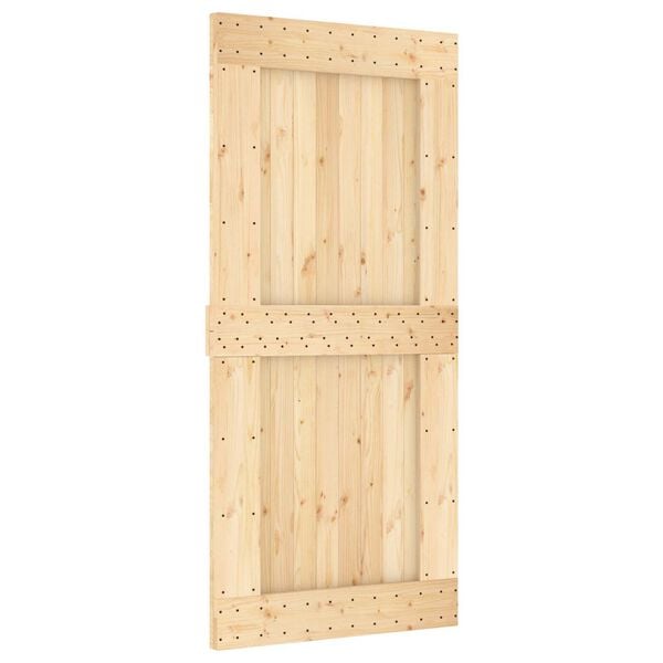 vidaXL Porta NARVIK Naturale 95 x 210 cm Legno di pino solido