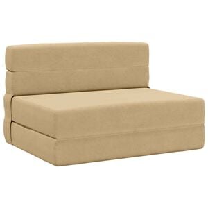 vidaXL Divano Letto Pieghevole Verde Grigio 70 x 72 x 60 cm Tessuto