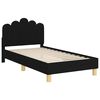 vidaXL Struttura letto bambini con testata Nero 80 x 160 cm Tessuto
