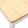 vidaXL Sedia da pranzo 2 pcs Bianco e Naturale Legno di gomma solido