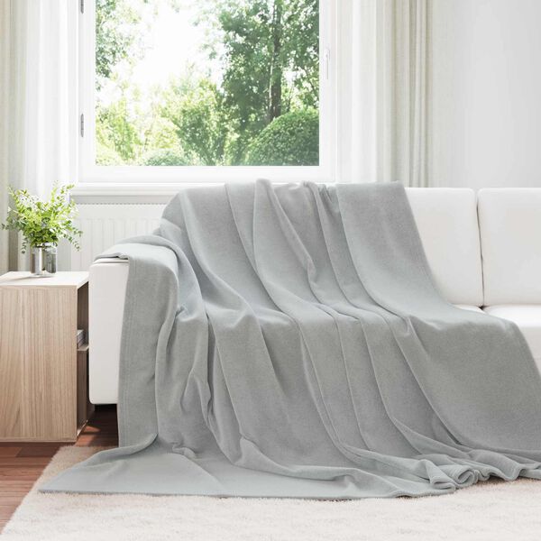 vidaXL Coperta Grigio 240 x 270 cm Panno