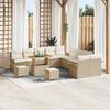 vidaXL Set Divano da Giardino 13 pcs Beige polyrattan