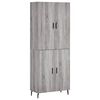 vidaXL Credenza Grigio Sonoma 69,5x34x180 cm in Legno Multistrato