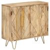 vidaXL Credenza 80x30x75 cm in Legno Massello di Mango