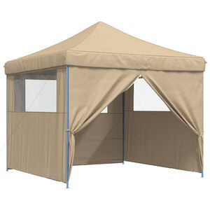 vidaXL Tenda Party 292 x 292 x 315 cm Beige Tessuto Oxford