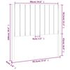 vidaXL Testiera per Letto Nera 95,5x4x100 cm in Legno Massello di Pino