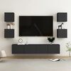 vidaXL Set di Mobili Porta TV 6 pz Nero in Legno Multistrato