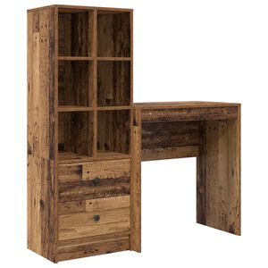 vidaXL Scrivania Legno vecchio 115,5 x 40 x 127 cm 2 pz