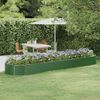 vidaXL Letto Giardino Acciaio Zincato 396x100x36 cm Verde