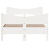 vidaXL Giroletto senza Materasso Bianco 120x200 cm Legno Massello Pino