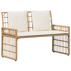vidaXL Panchina da esterno 2 -Seater 116 x 55 x 82 cm Naturale e Crema