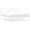 vidaXL Giroletto con Testiera Metallo Bianco 150x200 cm