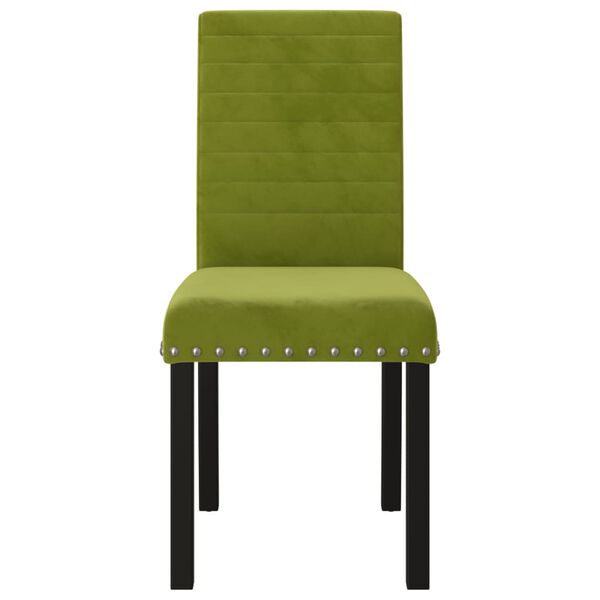 vidaXL Sedie da Pranzo 4 pz Verde Chiaro in Velluto