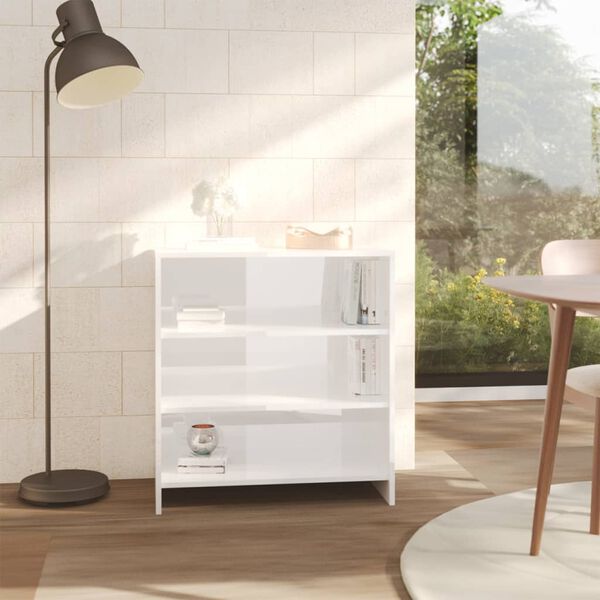 vidaXL Credenza Bianco Lucido 70x40,5x75 cm in Truciolato