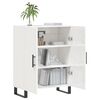 vidaXL Credenza 69,5x34x90 cm in Legno Multistrato Bianco Lucido
