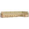 vidaXL Set di divani da esterno 6 pz Bianco e Beige Poliestere