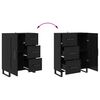 vidaXL Credenza con cassetto 2 pcs Rovere Nero 69,5 x 34 x 180 cm