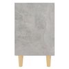 vidaXL Comodini Gambe in Legno Massello 2pz Grigio Cemento 40x30x50 cm