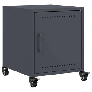 vidaXL Comodino Antracite 36x39x43,5 cm in Acciaio