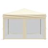 vidaXL Tenda per Feste Pieghevole con Pareti Laterali Crema 3x3 m