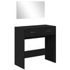 vidaXL Toeletta con Specchio Nero 80x39x80 cm