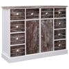 vidaXL Credenza con 10 Cassetti Marrone 113x30x79 cm in Legno