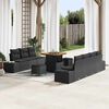 vidaXL Set Divano da Giardino con cuscino 10 pcs Nero polyrattan