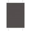 vidaXL Tenda Plissettata Nera 95x150 cm Larghezza Tessuto 94,4 cm