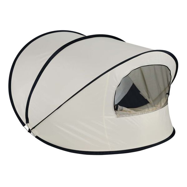 DERYAN Tenda da Spiaggia di Lusso Pop-up XXL 155x133x95 cm Crema