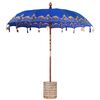 vidaXL Ombrello balinese con base Blu 215 x 215 x 260 cm