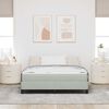 vidaXL Letto a molle con materasso Grigio chiaro 160 x 210 cm Tessuto