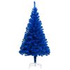 vidaXL Albero di Natale Preilluminato con Palline Blu 210 cm PVC