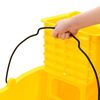 vidaXL Secchio Mocio con Strizzatoio e Ruote Giallo 36 L Polipropilene
