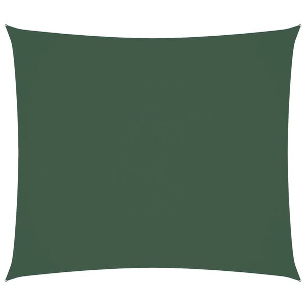 vidaXL Parasole a Vela Oxford Rettangolare 2,5x3 m Verde Scuro