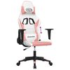 vidaXL Sedia da Gaming Bianco e Rosa in Similpelle