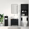 vidaXL Armadio per Lavabo da Bagno Rovere Nero 65 x 33 x 60 cm