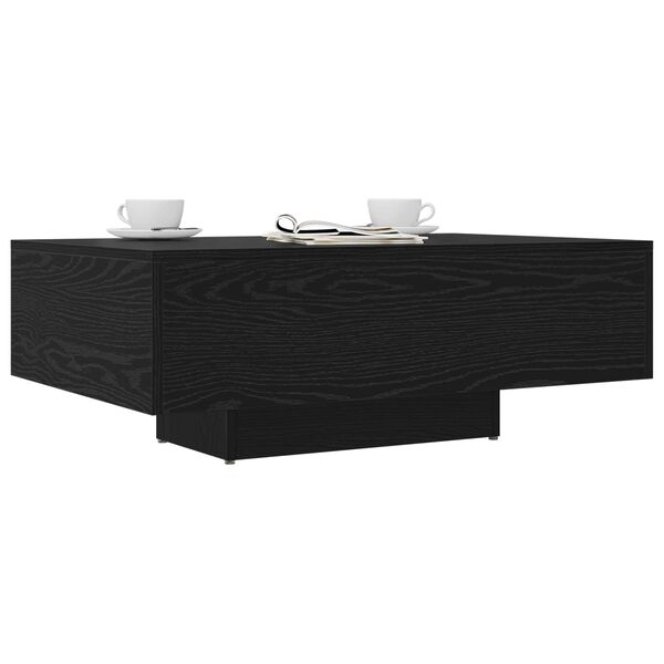 vidaXL Tavolino da salotto Rovere Nero 85 x 55 x 31 cm