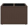 vidaXL Tavolo da Giardino Piano Vetro Marrone 55x55x37 cm Polyrattan